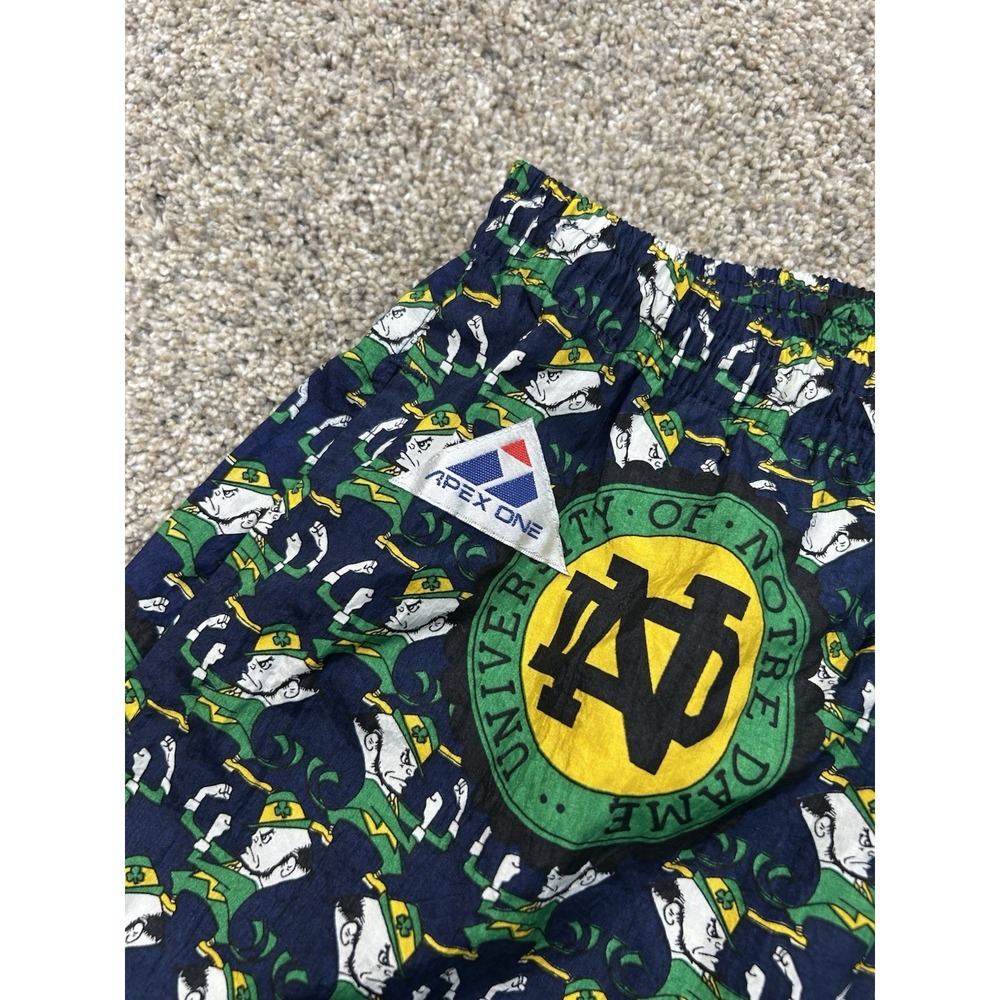Vintage Notre Dame Fighting Irish All Over Print‎ 90s Pants Size Large #0228
